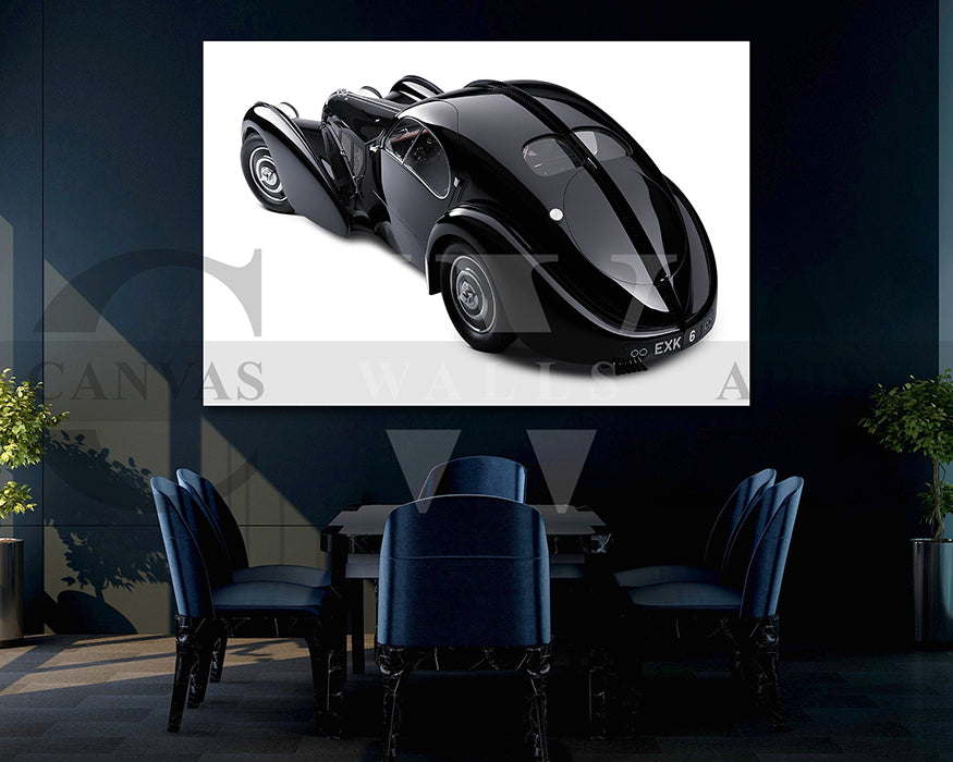 1938 Bugatti Type 57SC Atlantic Canvas Wall Art Car Poster Print