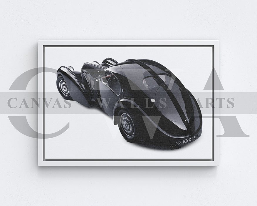 1938 Bugatti Type 57SC Atlantic Canvas Wall Art Car Poster Print