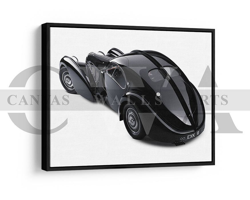 1938 Bugatti Type 57SC Atlantic Canvas Wall Art Car Poster Print