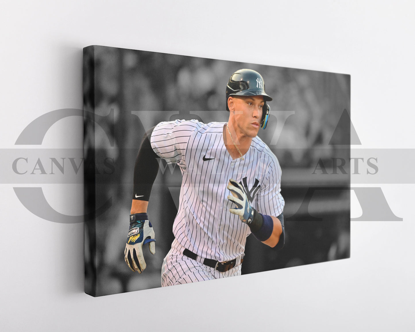 Aaron Judge Black & White Canvas Art Baseball Canvas Wall Art