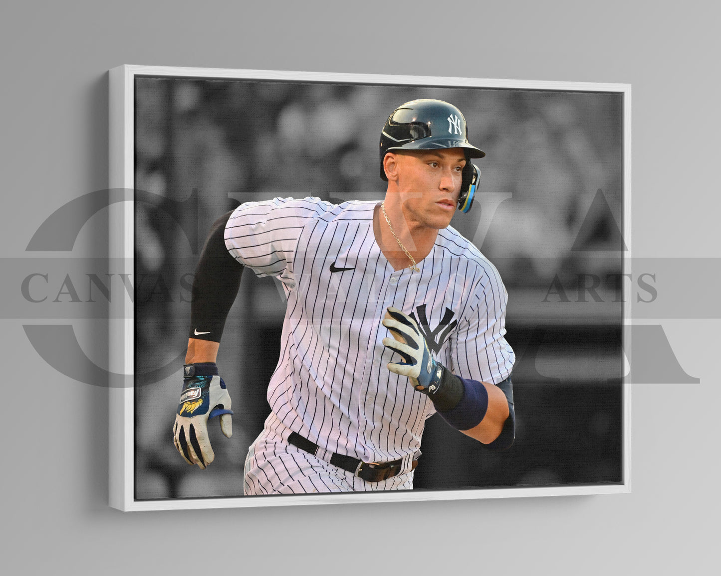 Aaron Judge Black & White Canvas Art Baseball Canvas Wall Art
