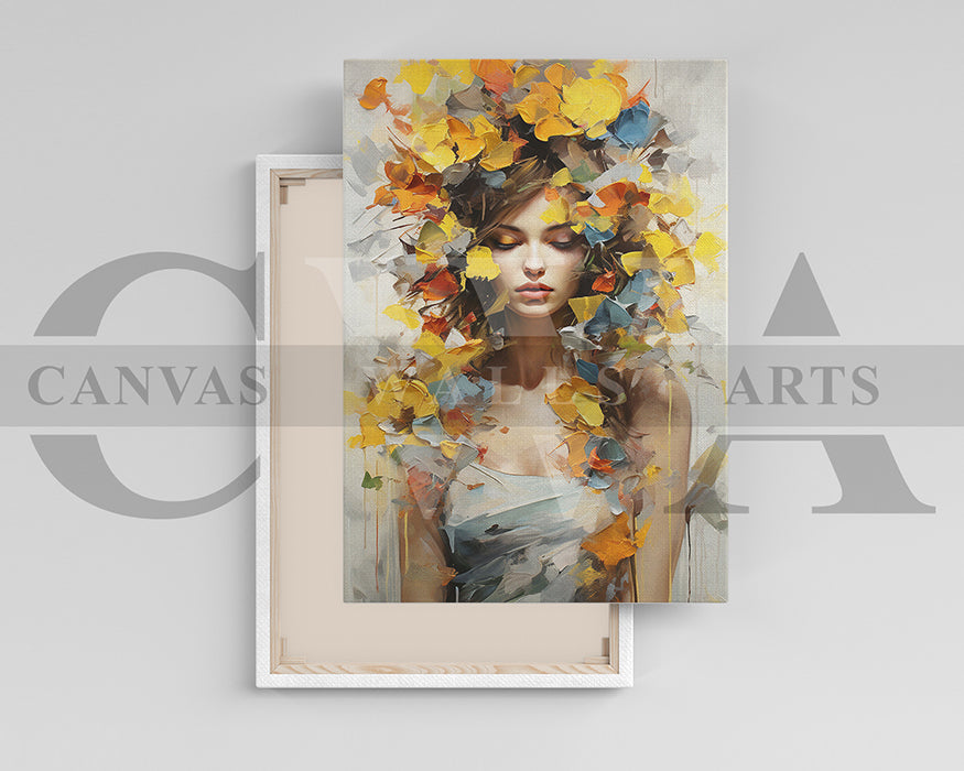 Abstract Flower Woman Modern Wall Art