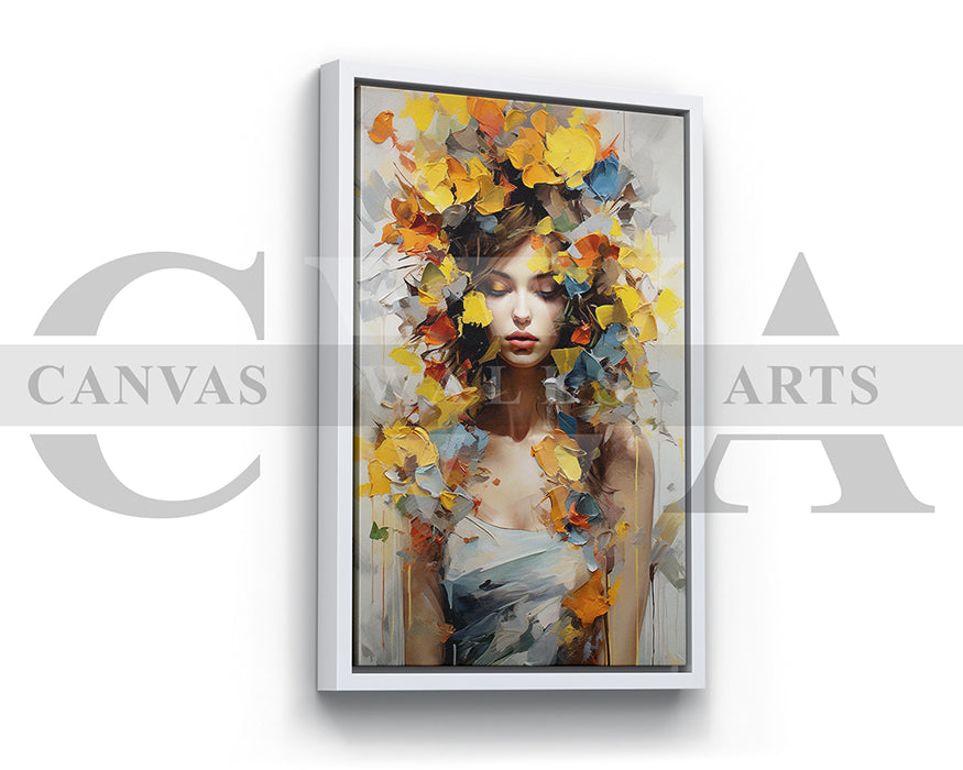Abstract Flower Woman Modern Wall Art