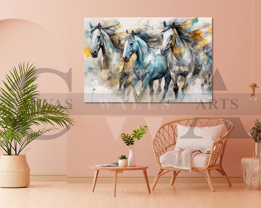 Abstract Horse Painting Canvas Wall Art