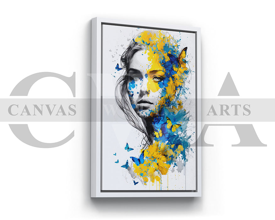 Abstract Woman Butterfly Canvas Print