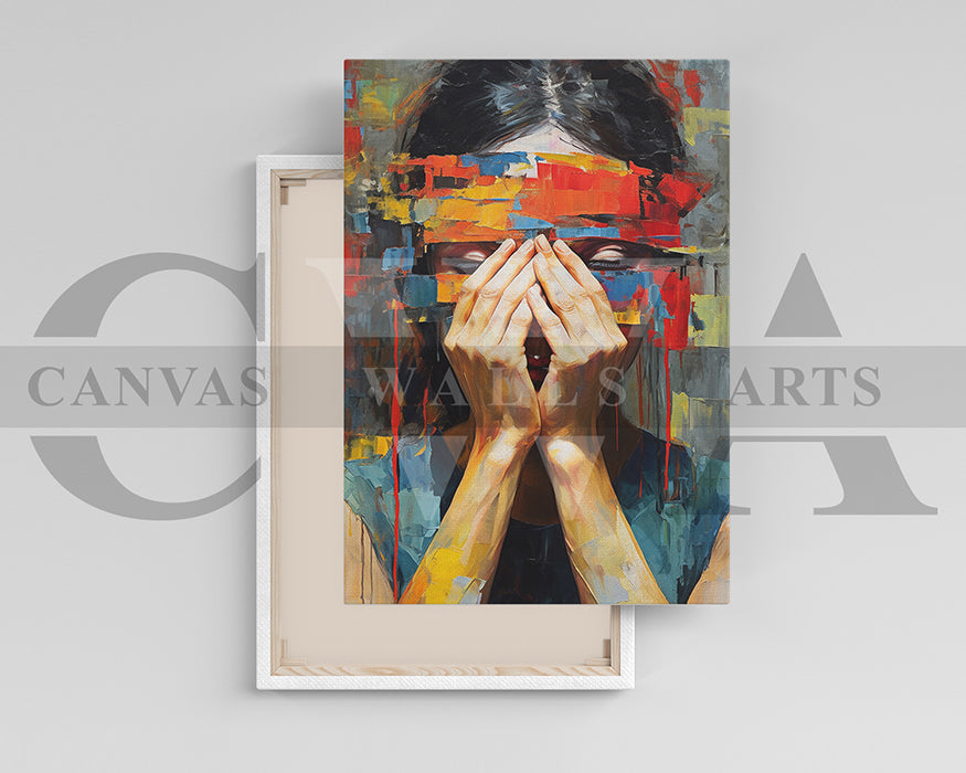 Abstract Woman Painting Canvas Print