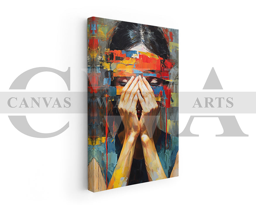 Abstract Woman Painting Canvas Print
