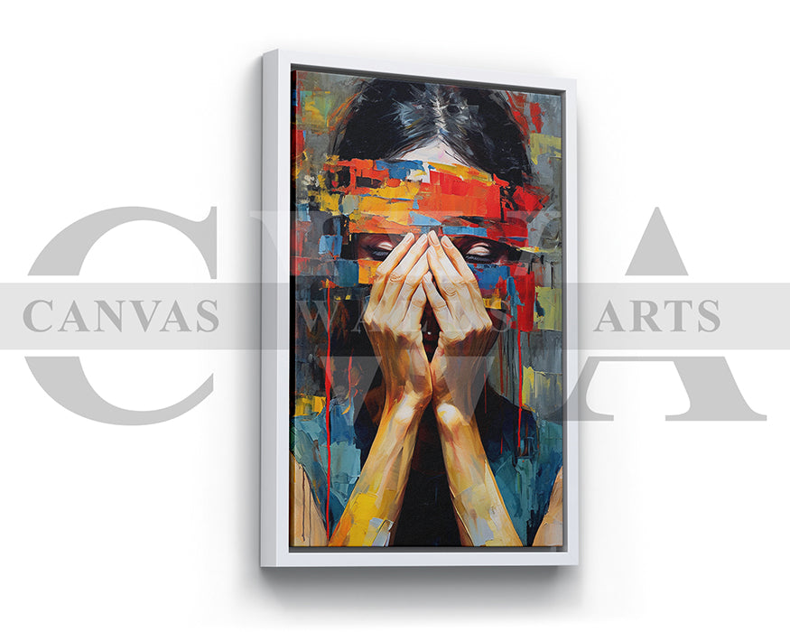 Abstract Woman Painting Canvas Print