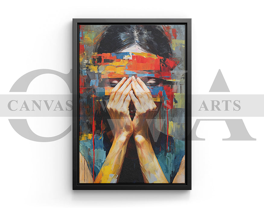 Abstract Woman Painting Canvas Print