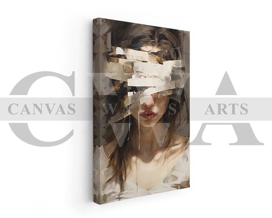 Abstract Woman Painting Canvas Wall Art