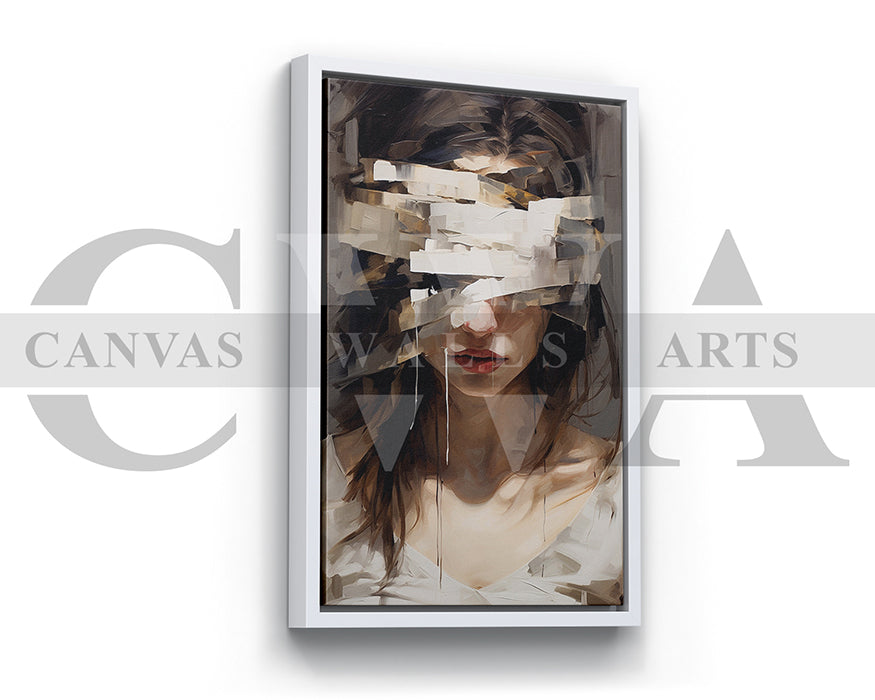 Abstract Woman Painting Canvas Wall Art