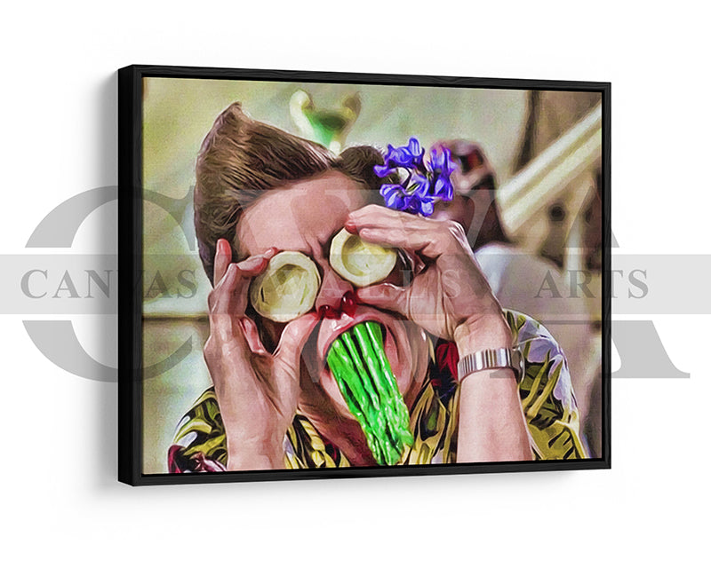 Ace Ventura Fruit Face Canvas Wall Art Movie Oil Painting Canvas Print