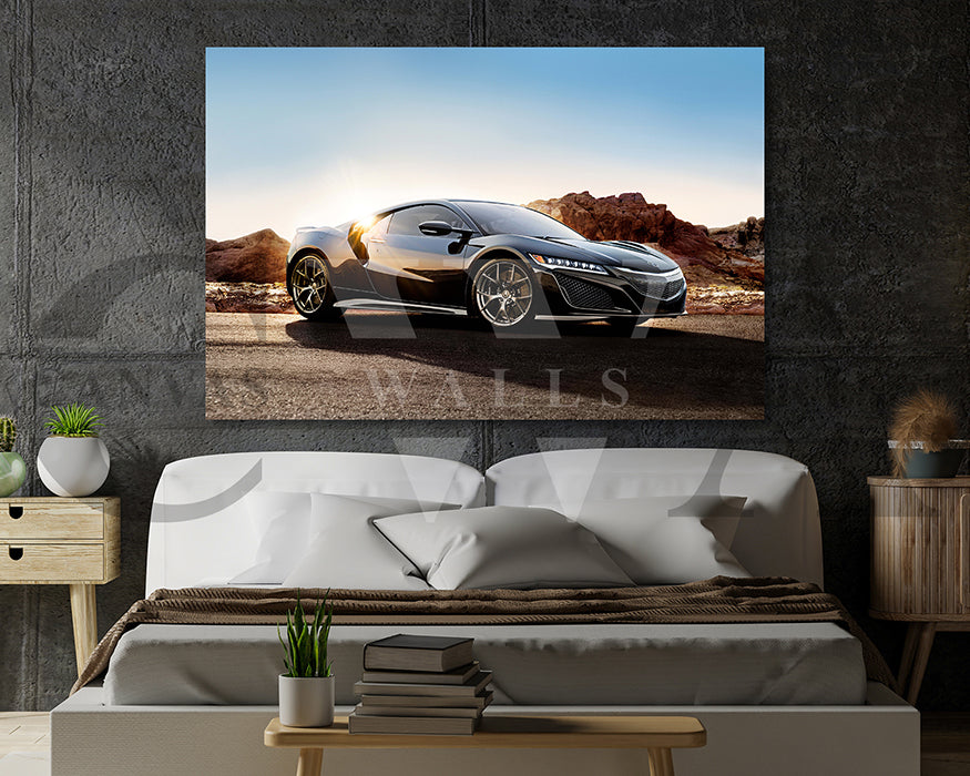 Acura NSX Canvas Wall Art Sport Car Poster Prints