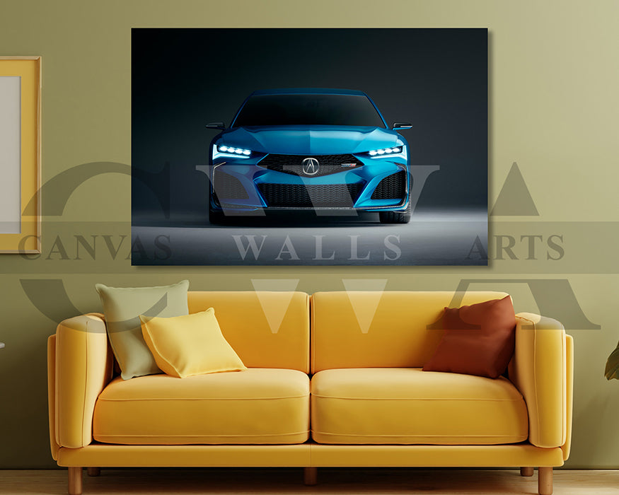 Acura Type S Canvas Wall Art Car Poster Frame