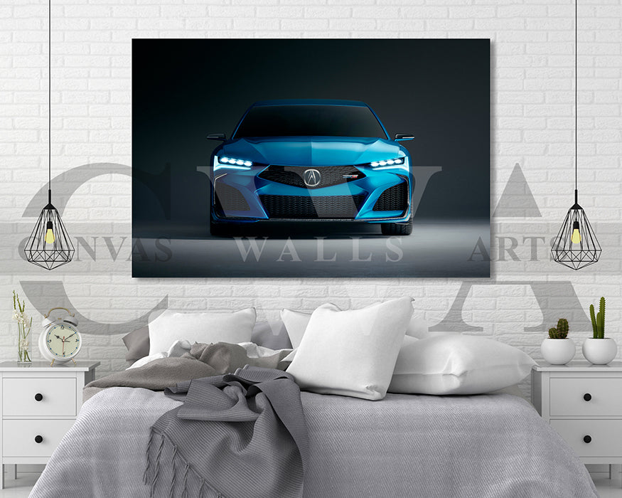 Acura Type S Canvas Wall Art Car Poster Frame