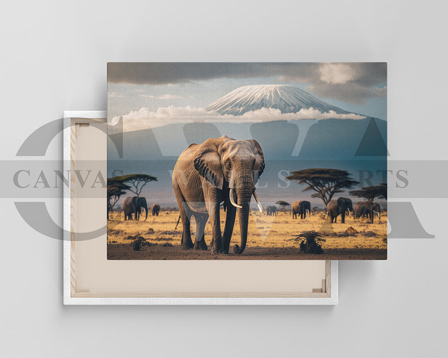 African Elephant Canvas Wall Art Animal Poster Print Frame