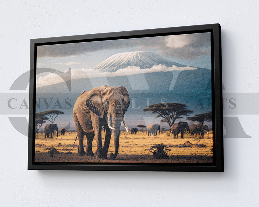 African Elephant Canvas Wall Art Animal Poster Print Frame