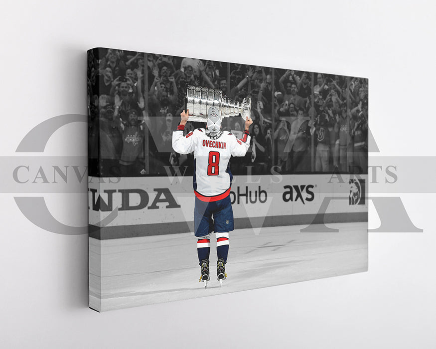 Aleksander Barkov Black & White Canvas Art Ice hockey Canvas Wall Art