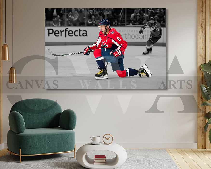 Aleksander Barkov Black & White Canvas Art Ice hockey Canvas Wall Art