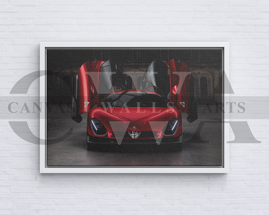 Alfa Romeo 33 Stradale Canvas Wall Art Sport Car Poster Print