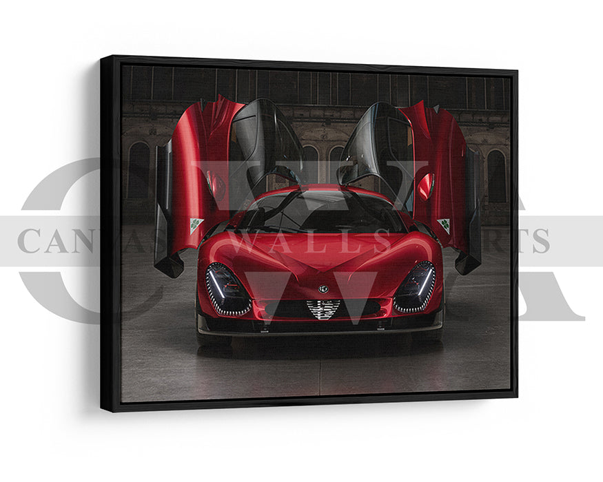 Alfa Romeo 33 Stradale Canvas Wall Art Sport Car Poster Print