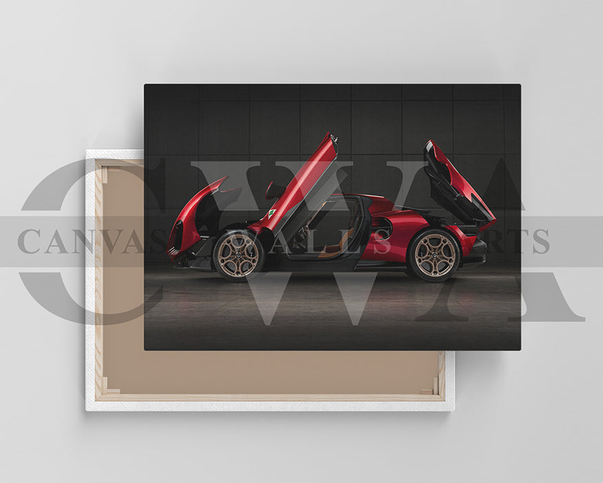 Alfa Romeo 33 Stradale Canvas Wall Art Sports Car Poster Print