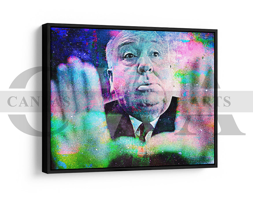 Alfred Hitchcock Canvas Wall Art Abstract Movie Poster Print