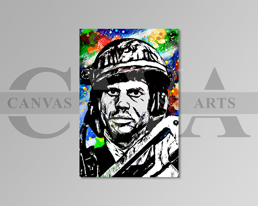 Aliens Hudson Canvas Wall Art Abstract Movie Poster Print