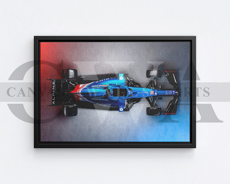 Alpine A521 Canvas Wall Art Formula F1 Car Poster Print