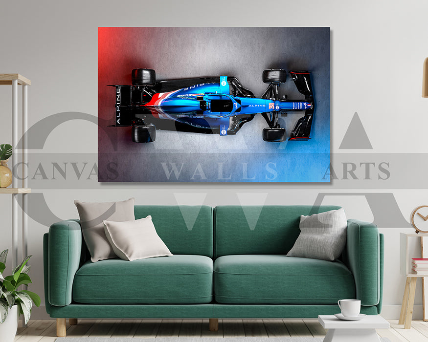 Alpine A521 Canvas Wall Art Formula F1 Car Poster Print