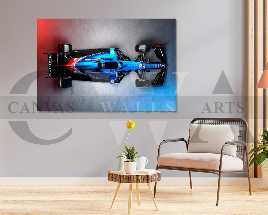 Alpine A521 Canvas Wall Art Formula F1 Car Poster Print
