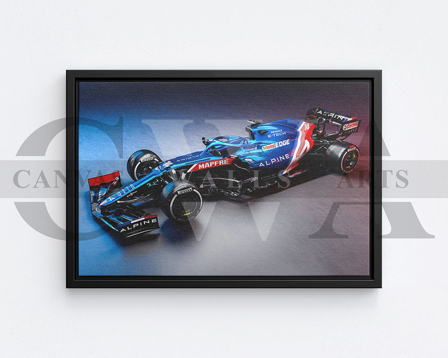 Alpine A521 Canvas Wall Art Formula One Car Poster Print