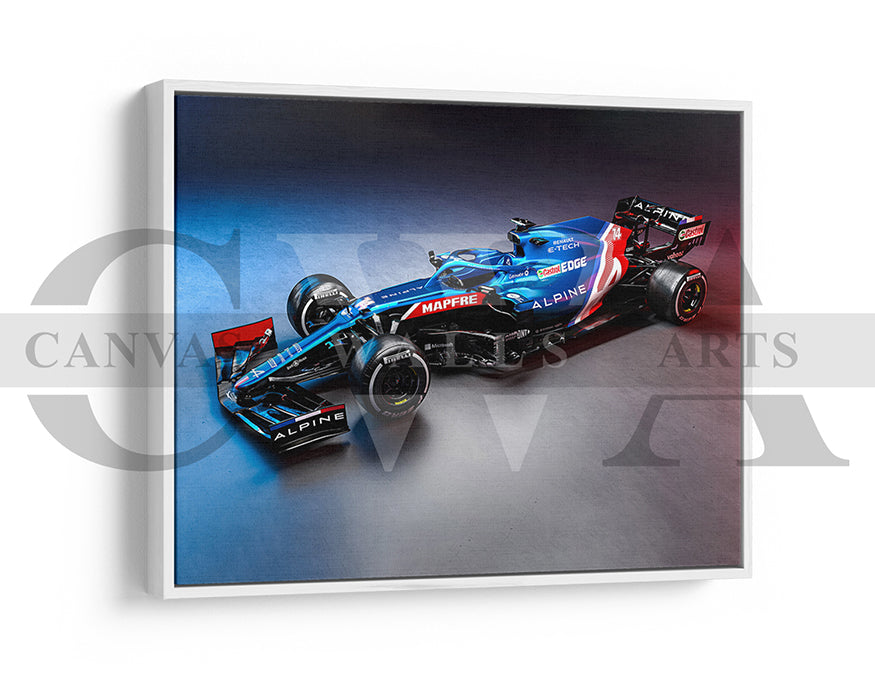 Alpine A521 Canvas Wall Art Formula One Car Poster Print
