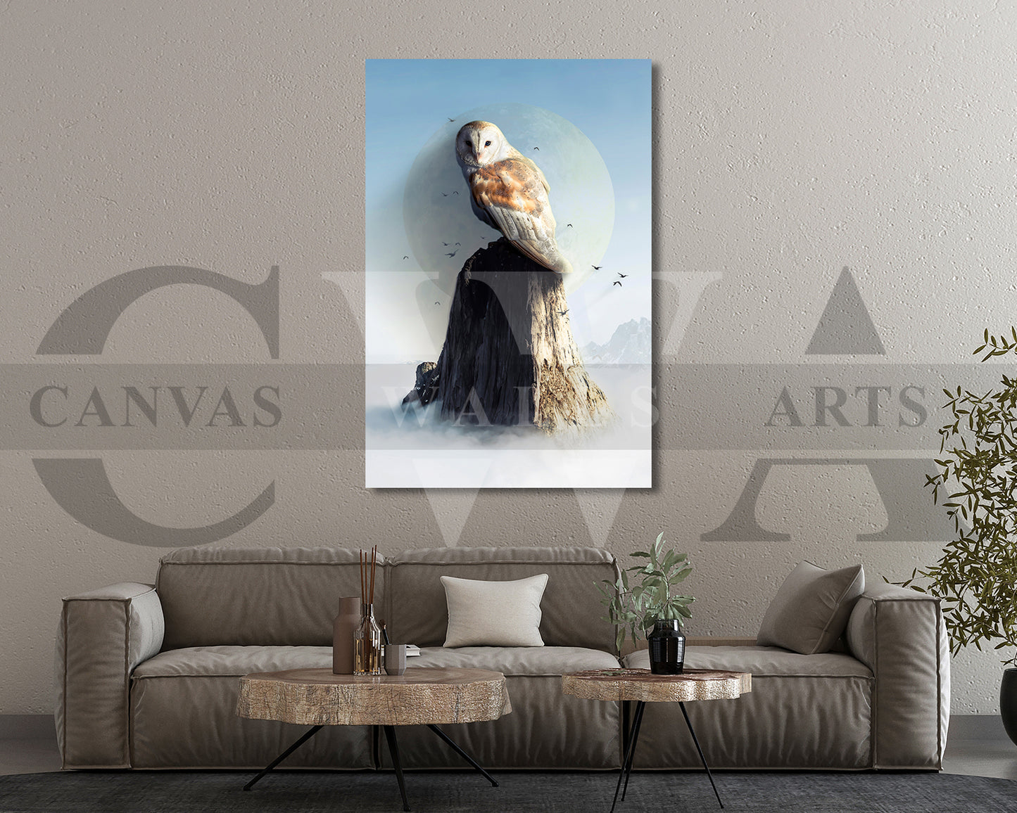 Ancestral Owl Canvas Wall Art