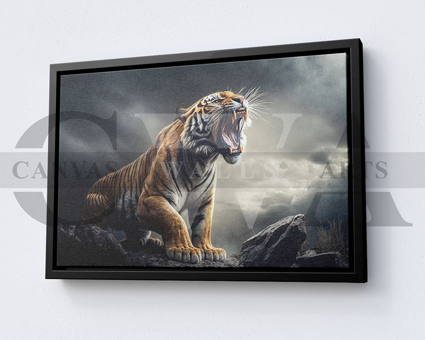 Angry Tiger Canvas Wall Art