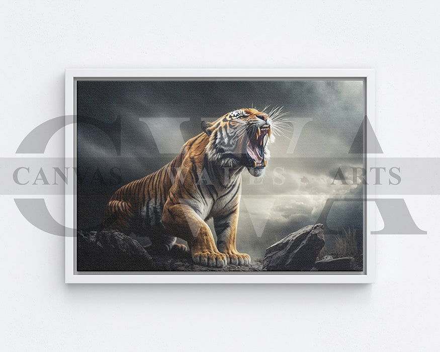 Angry Tiger Canvas Wall Art