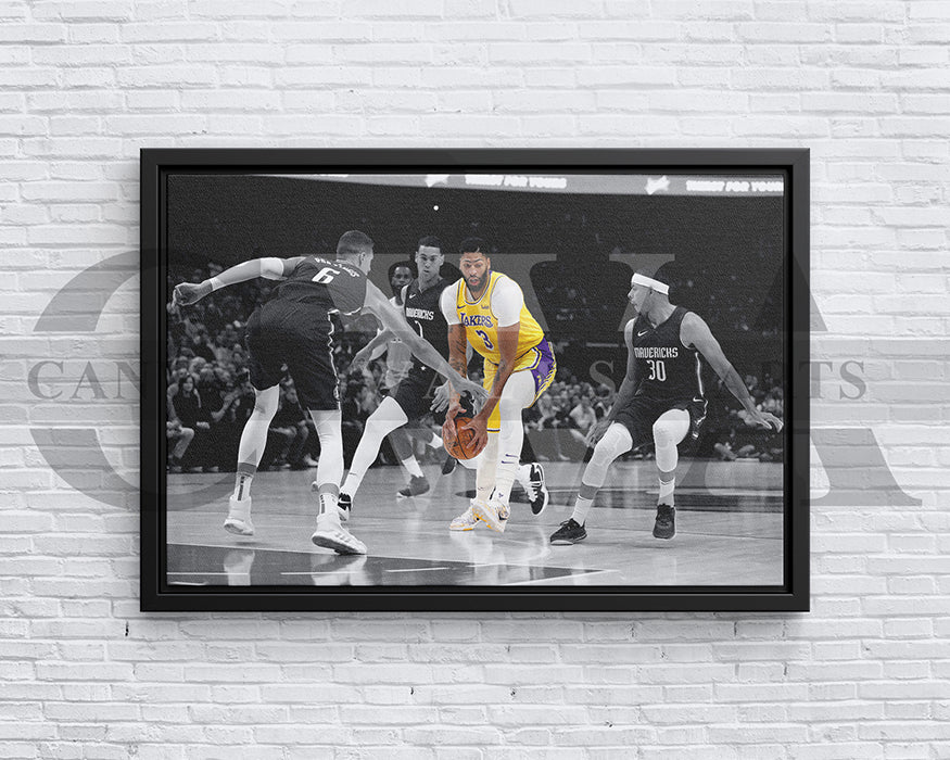 Anthony Davis Black & White Canvas Art Basketball Canvas Wall Art