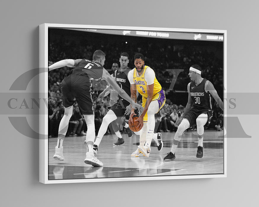 Anthony Davis Black & White Canvas Art Basketball Canvas Wall Art