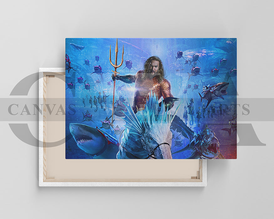 Aquaman And The Lost Kingdom Canvas Wall Art Movie Poster