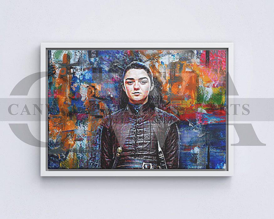 Arya Stark Canvas Wall Art Abstract Movie Poster Print