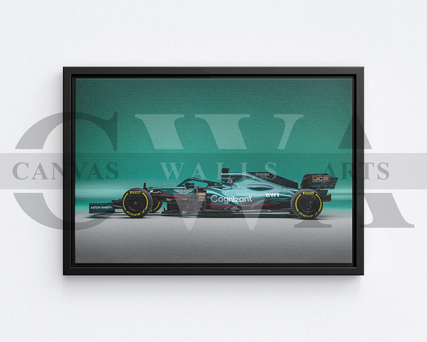 Aston Martin AMR21 Canvas Wall Art Formula F1 Car Poster Print