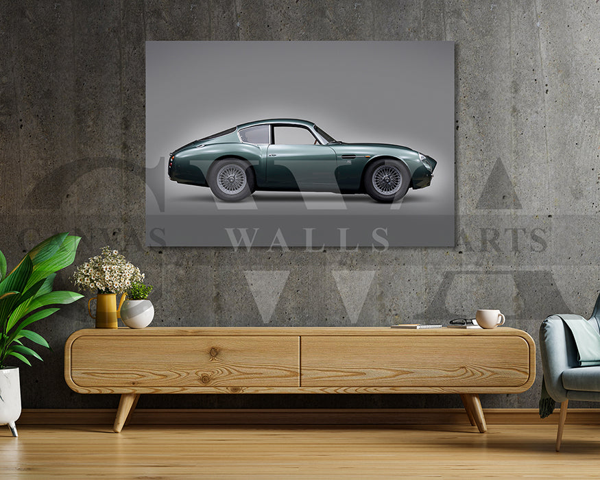 Aston Martin DB4 Canvas Wall Art Car Poster Print