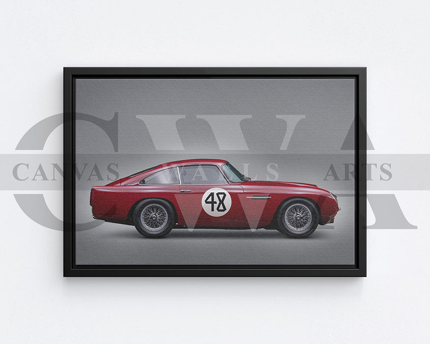 Aston Martin DB4 Canvas Wall Art Sports Car Poster Print