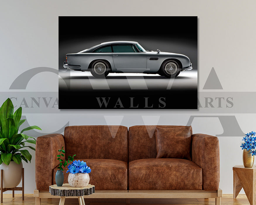 Aston Martin DB5 Canvas Wall Art Car Poster Print