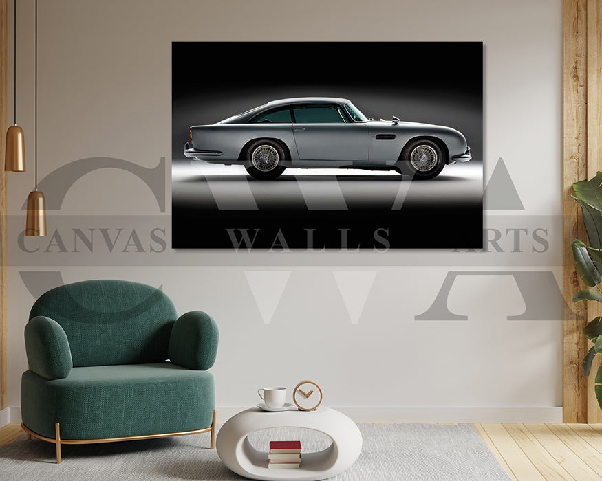Aston Martin DB5 Canvas Wall Art Car Poster Print