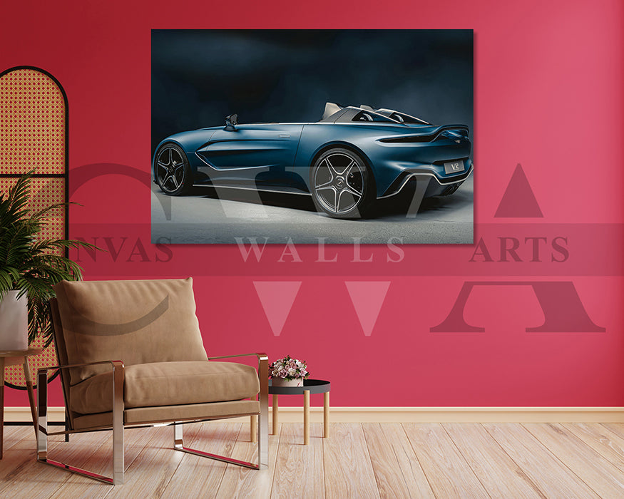 Aston Martin V12 Speedster Canvas Wall Art Car Poster Print