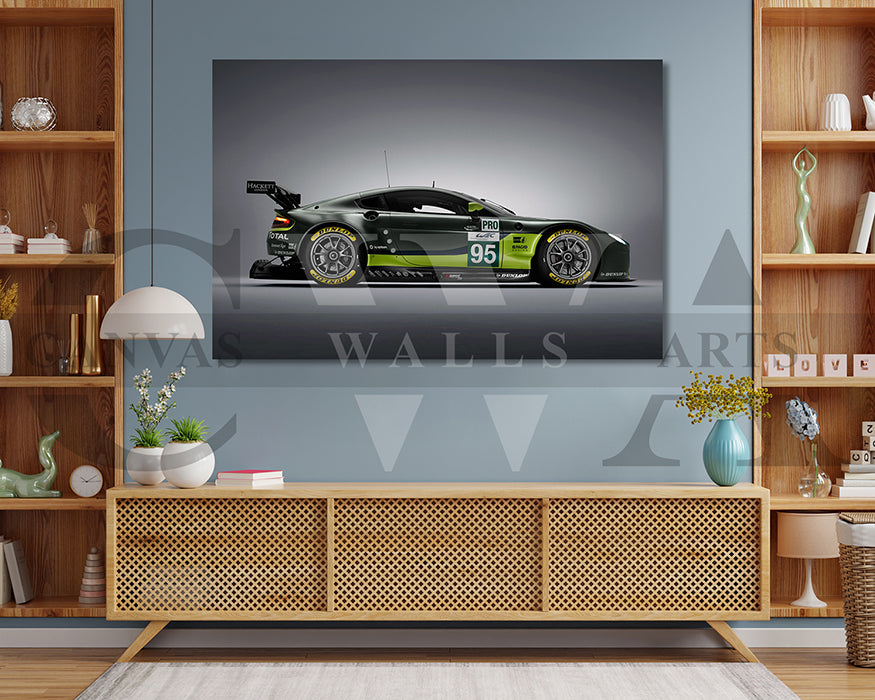 Aston Martin V8 Vantage Canvas Wall Art Car Poster Print