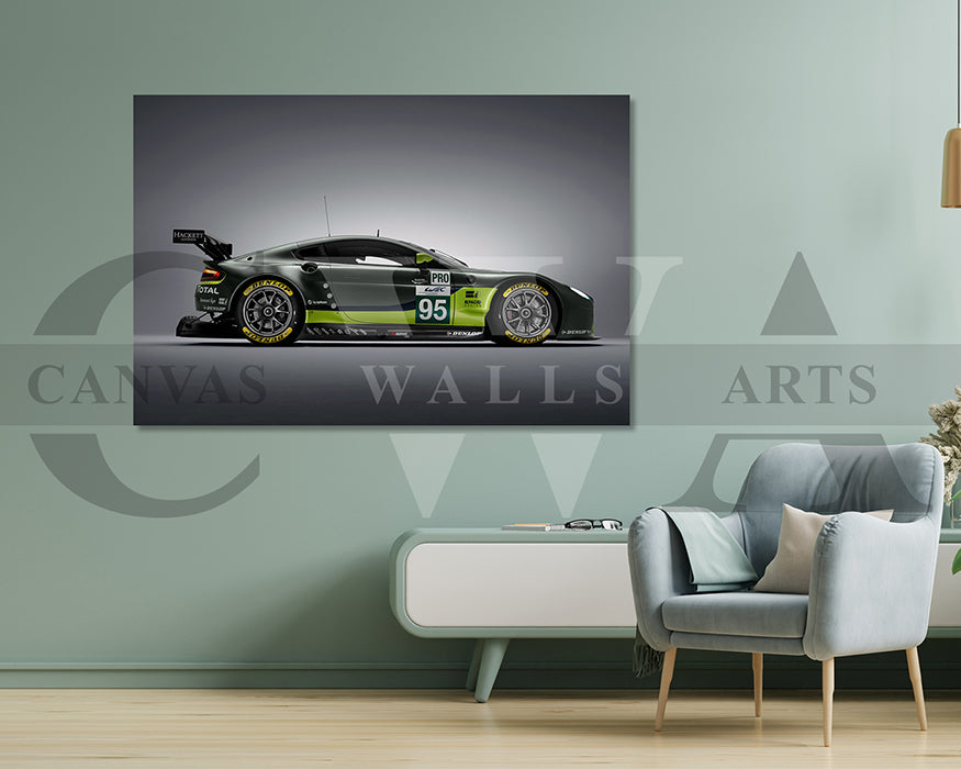 Aston Martin V8 Vantage Canvas Wall Art Car Poster Print