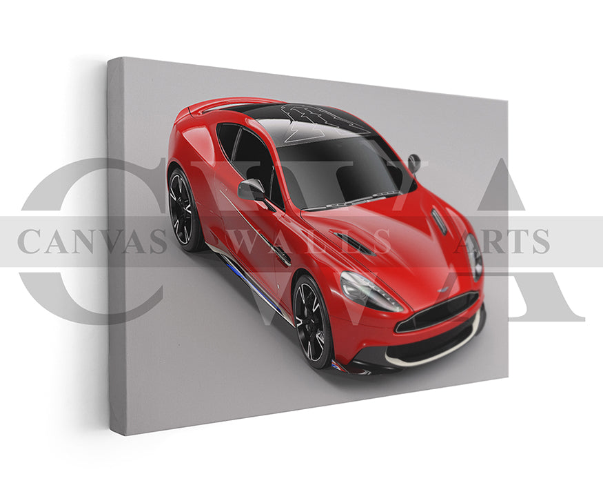 Aston Martin Vanquish Canvas Wall Art Luxury Grand Tourer Poster Print for Home & Office Décor