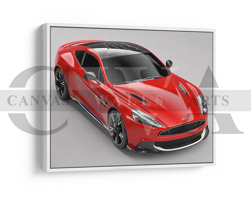 Aston Martin Vanquish Canvas Wall Art Luxury Grand Tourer Poster Print for Home & Office Décor